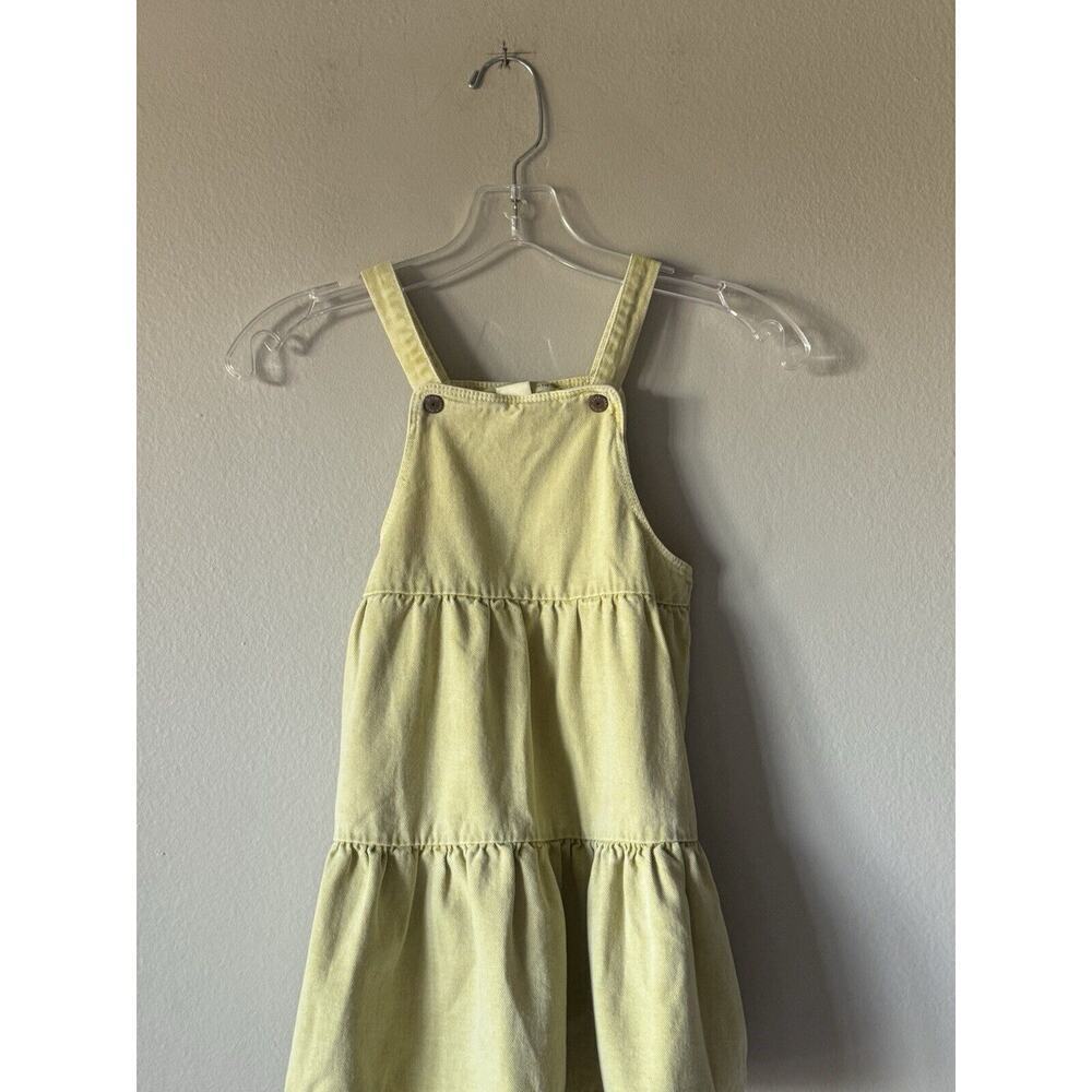 Zara Kids Girls Size 4-5 Years Tiered Overall Dress‎ Prairie Cottagecore Cotton